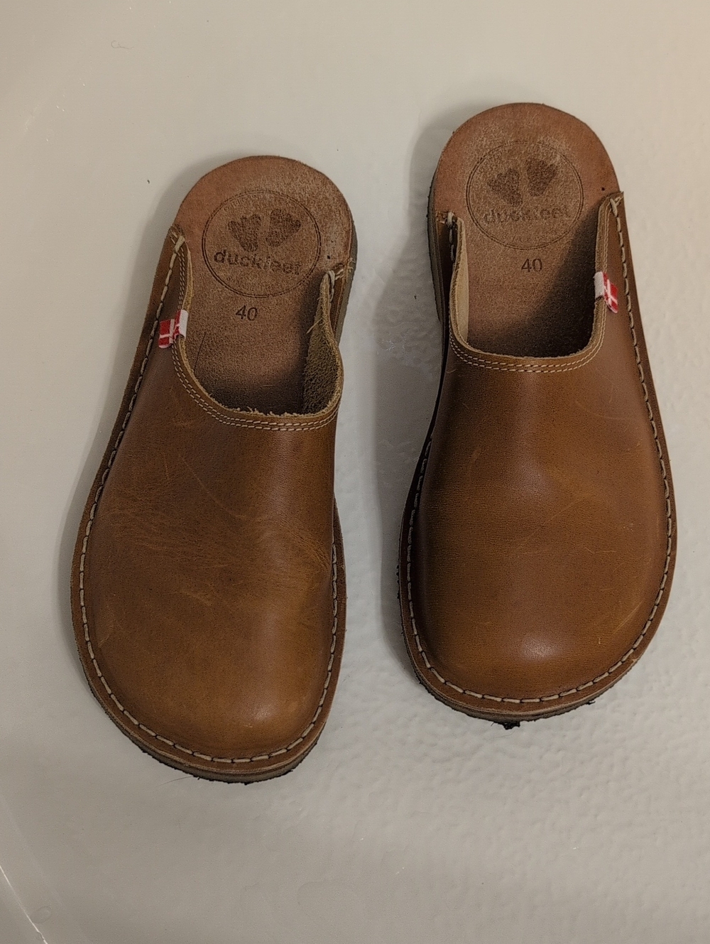 Women's Tan Leather Clog - Classic Slip-On